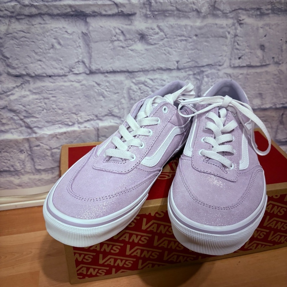 New Vans Lavender and White Glitter Sneakers Size 6 Kids - Picture 5 of 8